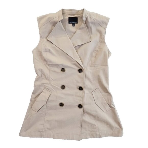 Cynthia Rowley Working Vest Women's Size Small Tan Sleeveless Pockets EUC - Picture 1 of 13